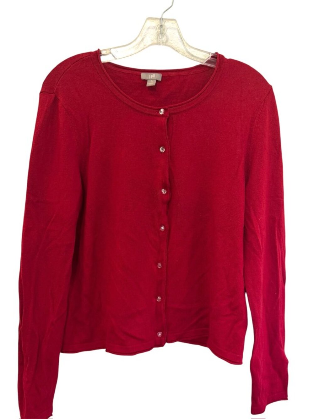 J. Jill Red Cardigan Sweater
